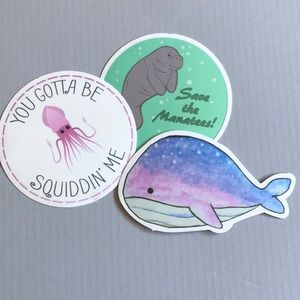 Waterproof ocean stickers